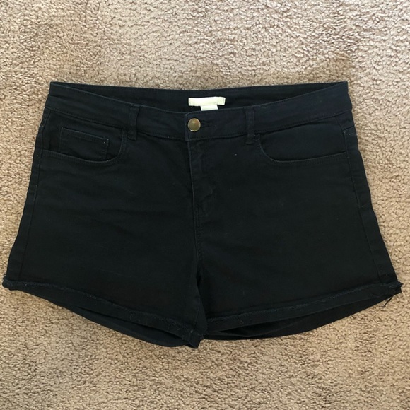H&M Pants - H&M Black Denim Shorts